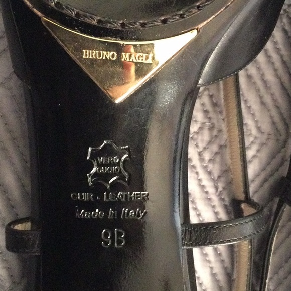 Bruno Magli size 9 black leather heels for women - Picture 7 of 9